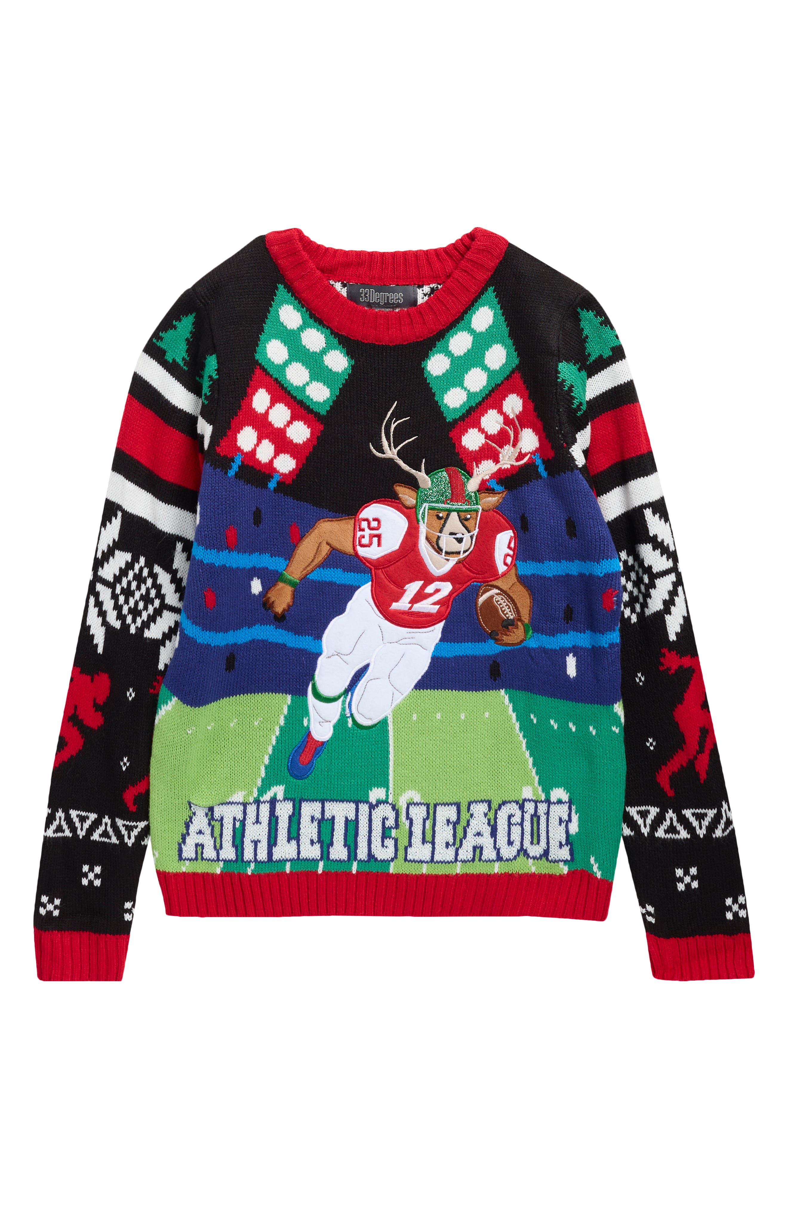 Kids' Reindeer Athletic League Sweater