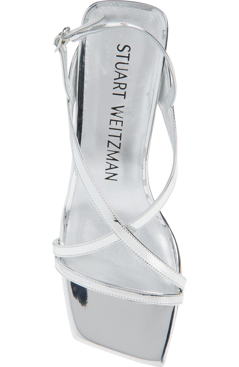Stuart Weitzman Oasis 50 Slingback Sandal, Alternate, color, Silver