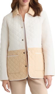 Jones New York Colorblock Quilted Barn Jacket