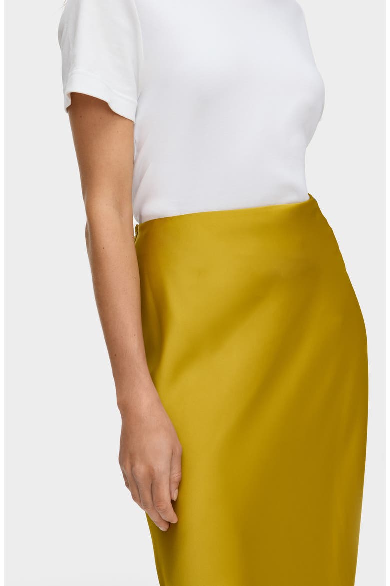 Harris Bias Cut Skirt, Alternate, color, MUSTARD
