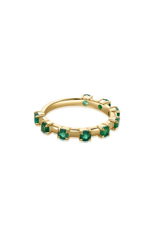 Valani Atelier Floating Emerald Band Ring In 14k Yellow Gold