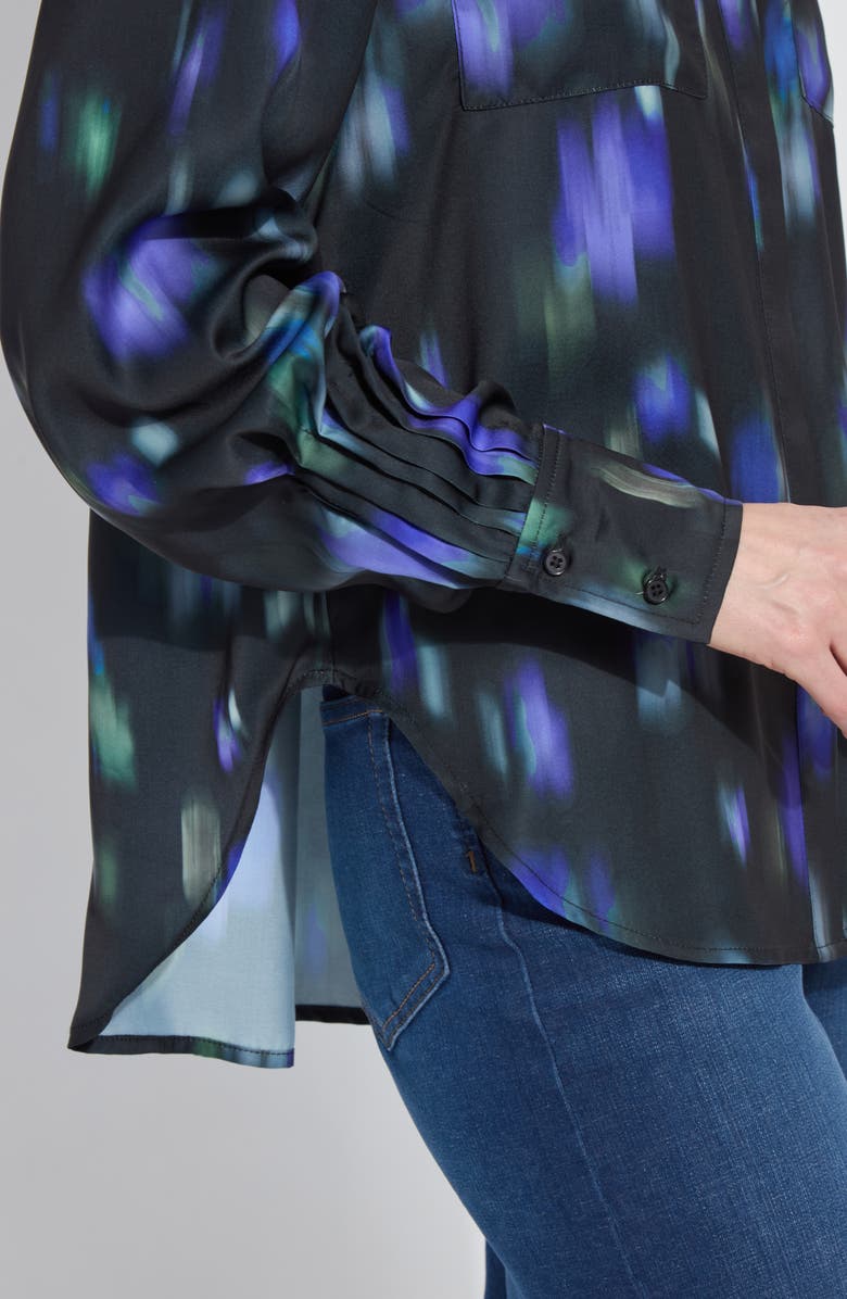 Lysse Aitana Utility Pleat Button-Up Shirt, Alternate, color, Motion Blur Streak