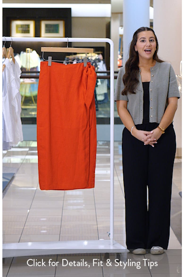 Dimitra Tie-Waist Column Skirt video