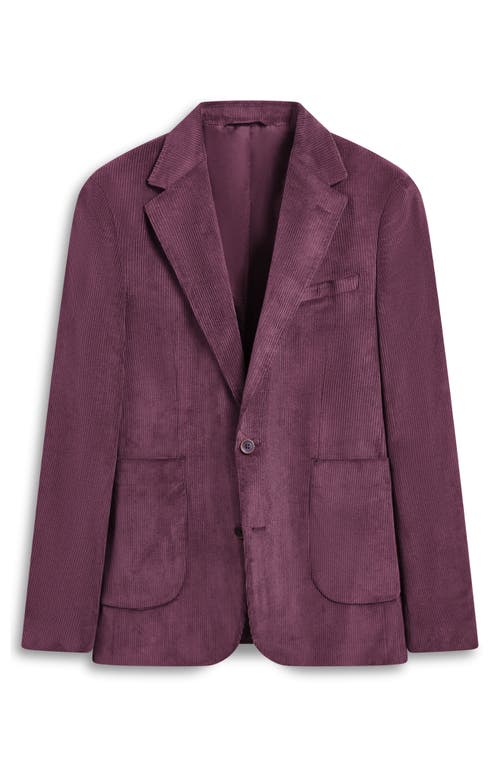 Bugatchi Comfort Stretch Corduroy Blazer In Cabernet