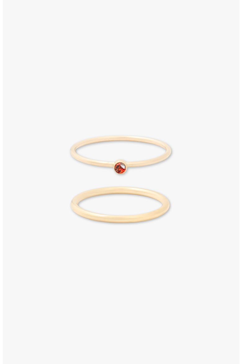 January Birthstone 14k Gold Filled Dainty Ring Stacking Set, Main, color, Gold