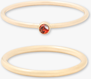 CUFFED BY NANO January Birthstone 14k Gold Filled Dainty Ring Stacking Set