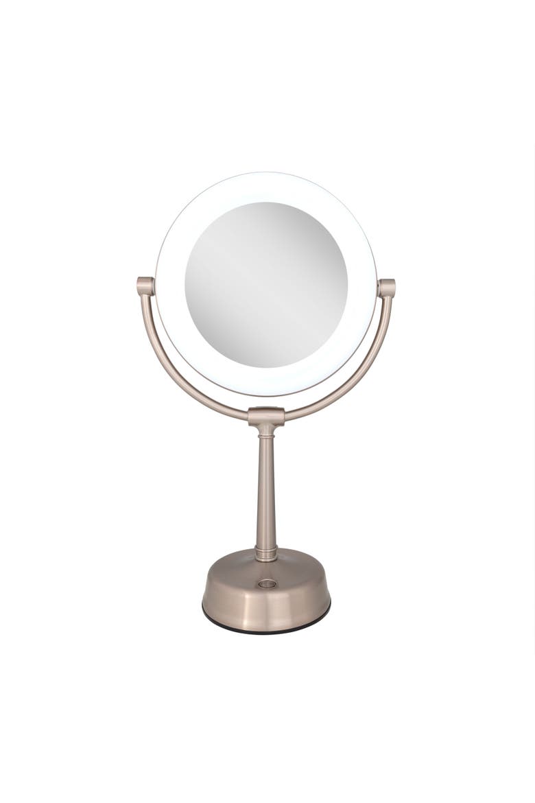 Lexington Lighted Makeup Mirror with 10X/1X Magnification, Main, color, Rose Gold