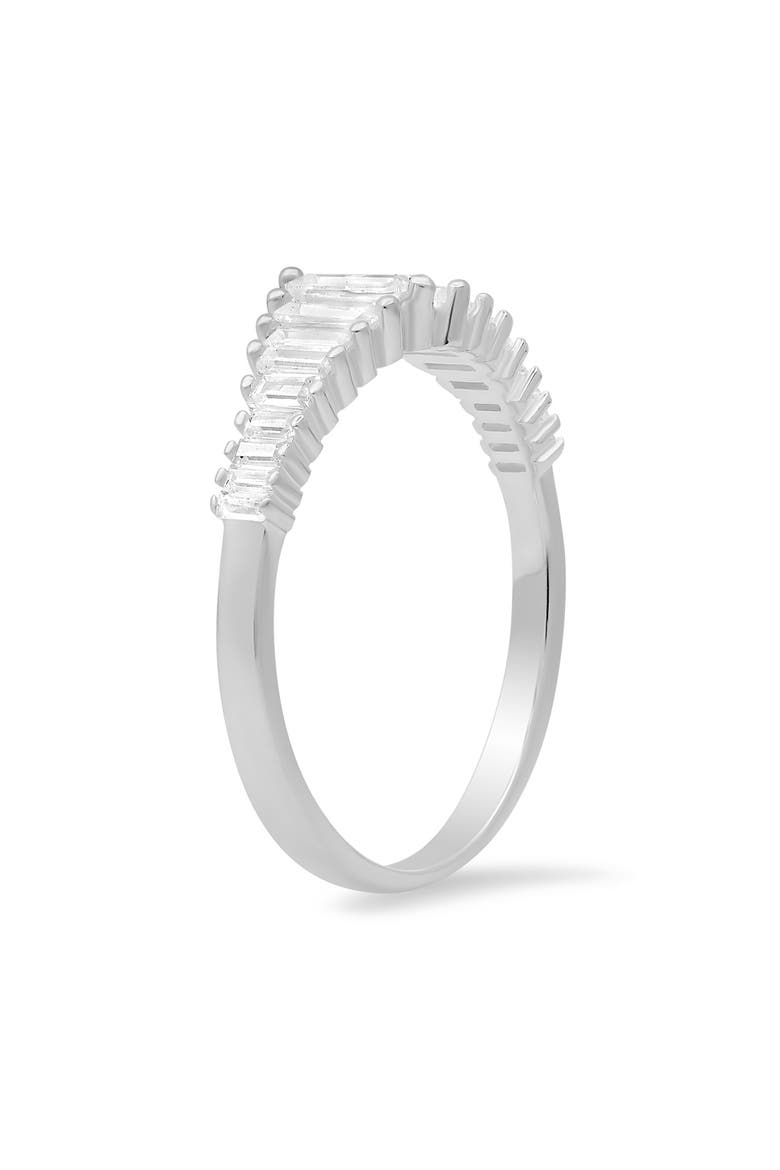 Sterling Silver CZ Baguette Cut Deco Ring, Alternate, color, SILVER