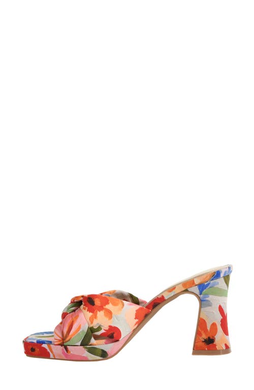 Chinese Laundry Gwinn Platform Slide Sandal In Red Multi