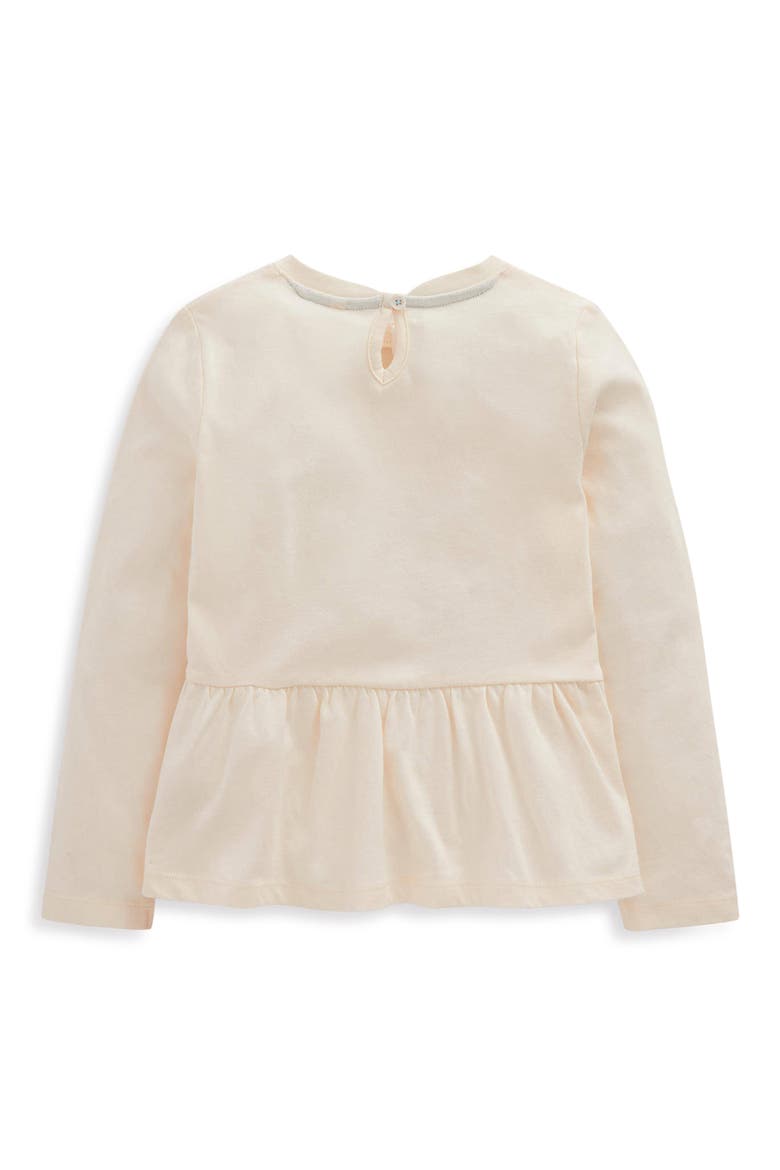 Kids' Long Sleeve Peplum Top, Alternate, color, SOFT IVORY