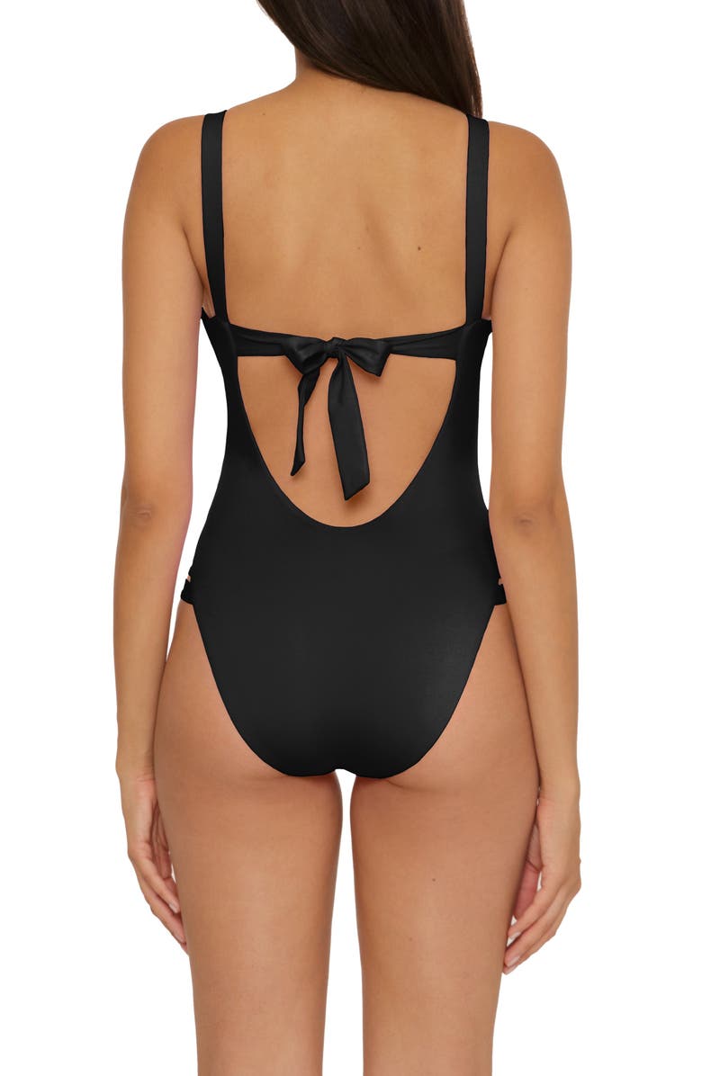 Becca Color Code Leg Inset One-Piece Swimsuit, Alternate, color, 