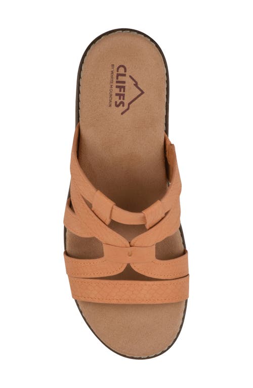 Cliffs By White Mountain Tinisha Wedge Sandal In Peach Embossed
