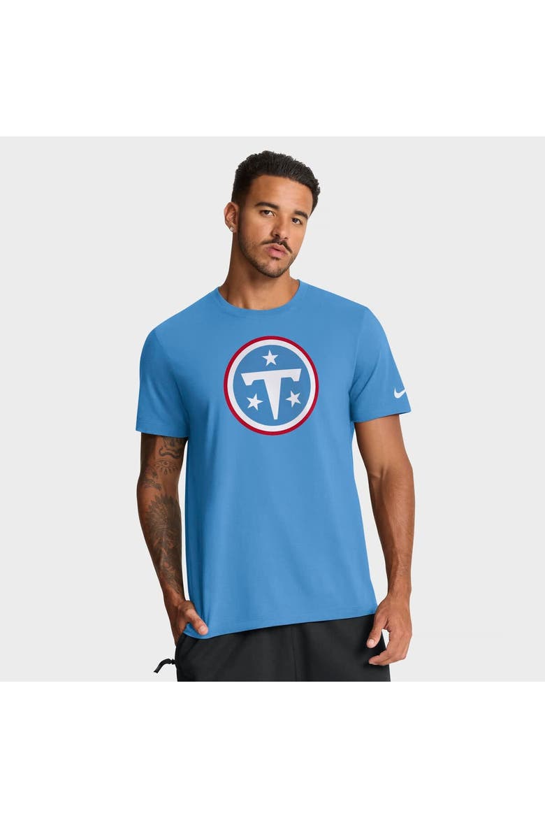 Men's Nike Light Blue Tennessee Titans Essential Logo T-Shirt, Alternate, color, Light Blue