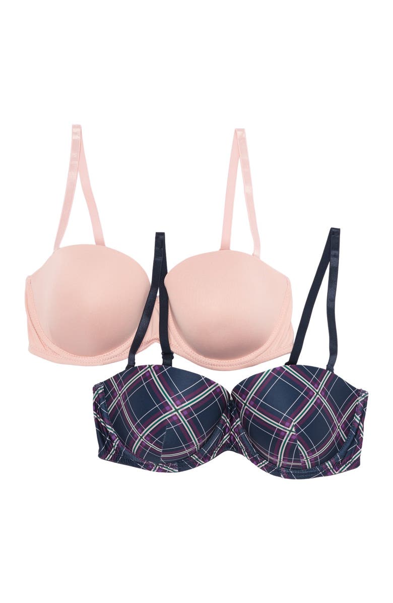 BCBG Multi-Way Straple Bra - Pack of 2, Main, color,