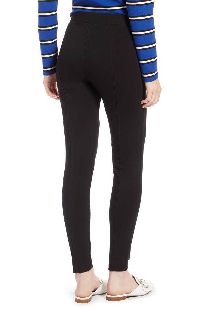 Halogen<sup>®</sup> Seamed Ponte Knit Leggings, Alternate, color, 