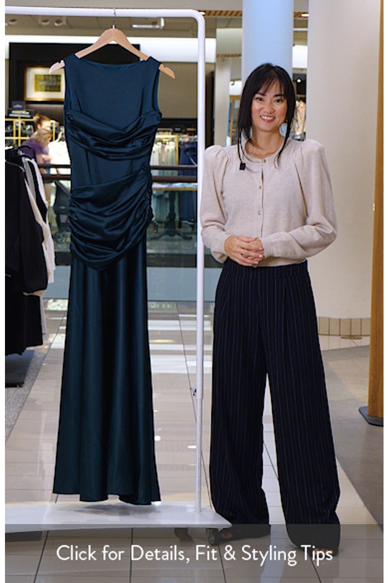 Raula Ruched Satin Gown video