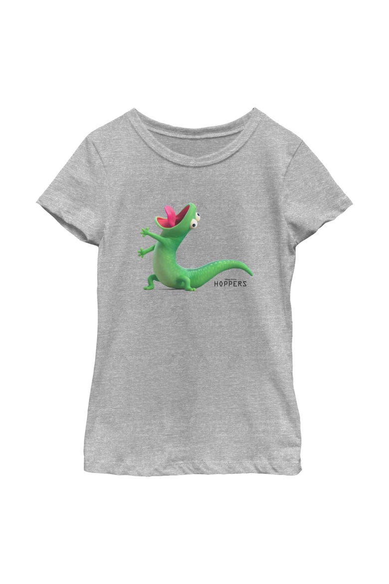 Girls Hoppers Tom Lizard Celebration Pose T Shirt, Main, color, Athletic Heather
