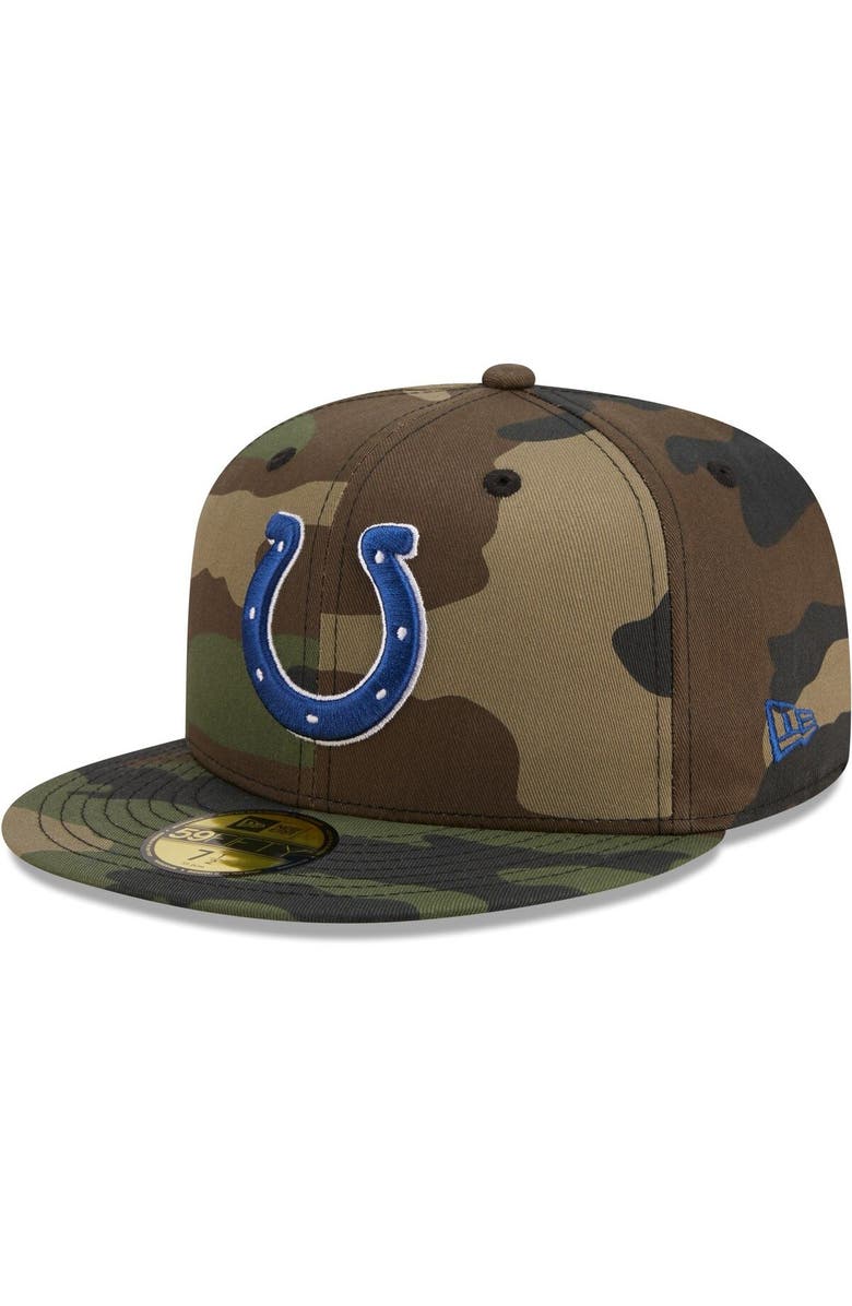 New Era Men's New Era Camo Indianapolis Colts Woodland 59FIFTY Fitted Hat, Alternate, color, 