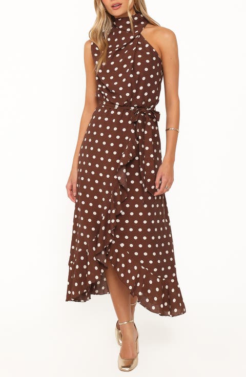 Olana Polka Dot Midi Dress