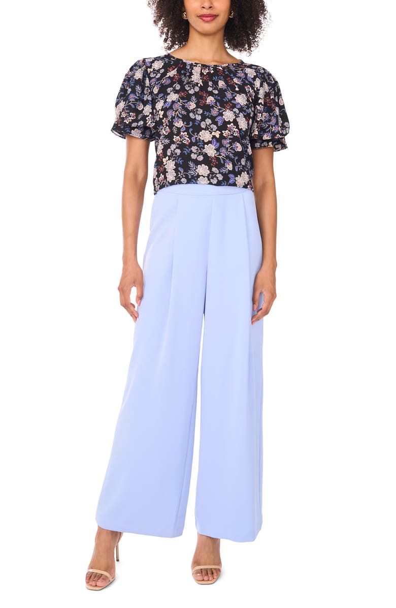 Vince Camuto Tulip Sleeve Top, Alternate, color, French Blue