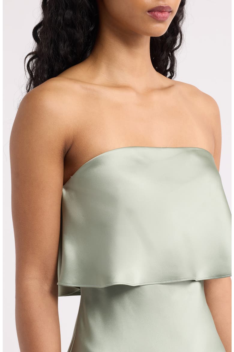 Adriana Strapless Column Midi Dress, Alternate, color, SAGE