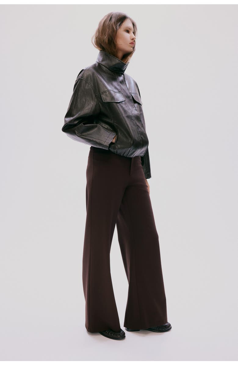 H&M Tailored Trousers, Alternate, color, Dark Brown