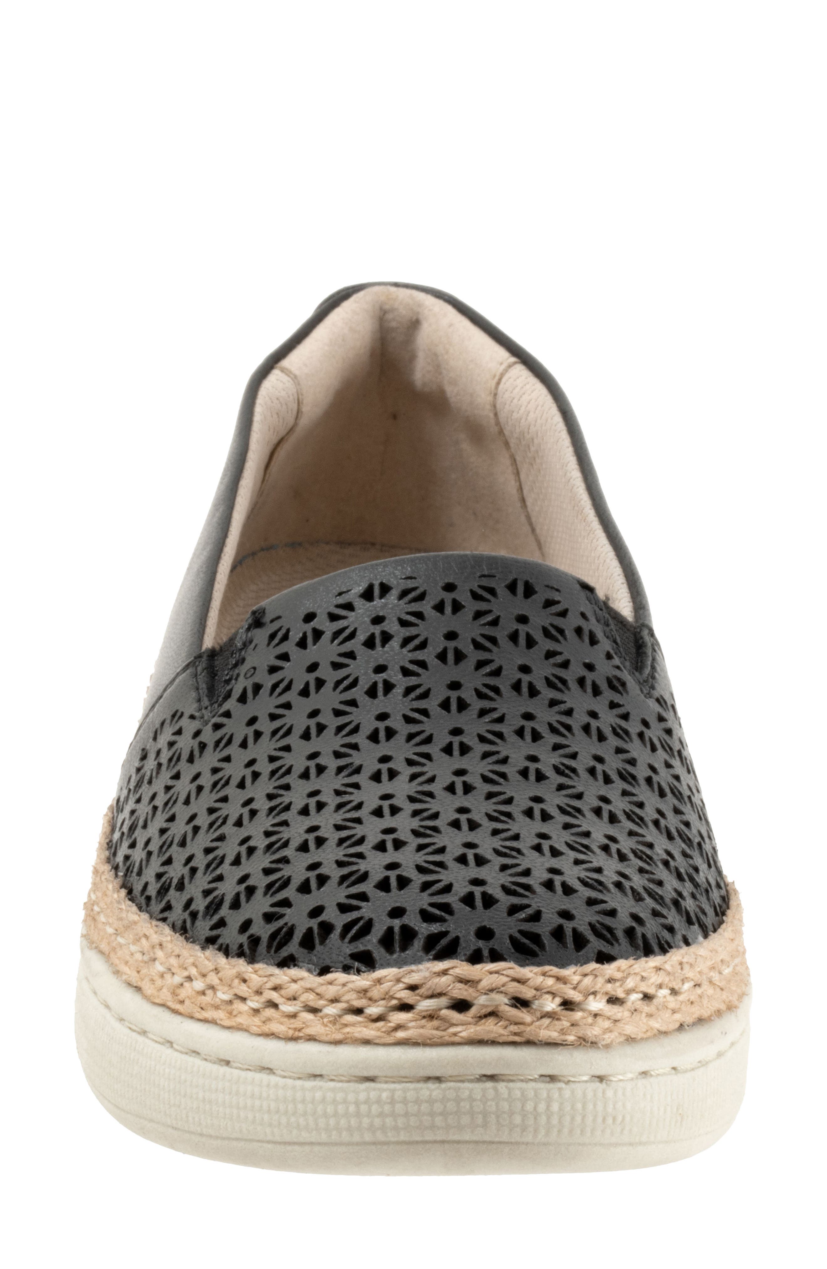 Trotters Accent Perf Espadrille Slip-On Sneaker, Alternate, color, Black