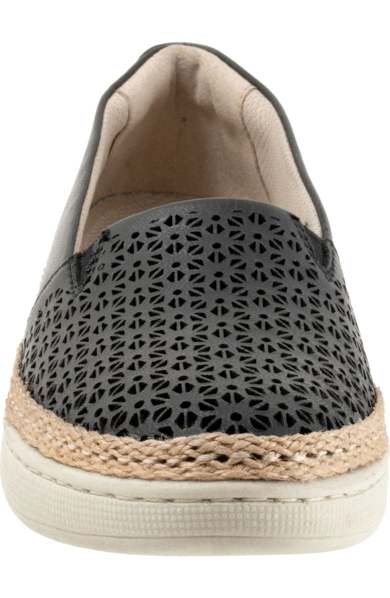 Trotters Accent Perf Espadrille Slip-On Sneaker, Alternate, color, Black