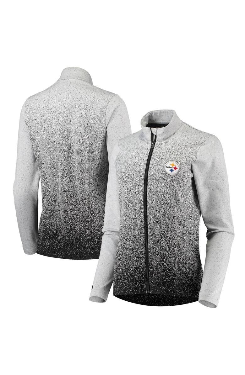 ANTIGUA Women's Antigua White/Black Pittsburgh Steelers Guide Full-Zip Jacket, Main, color, 