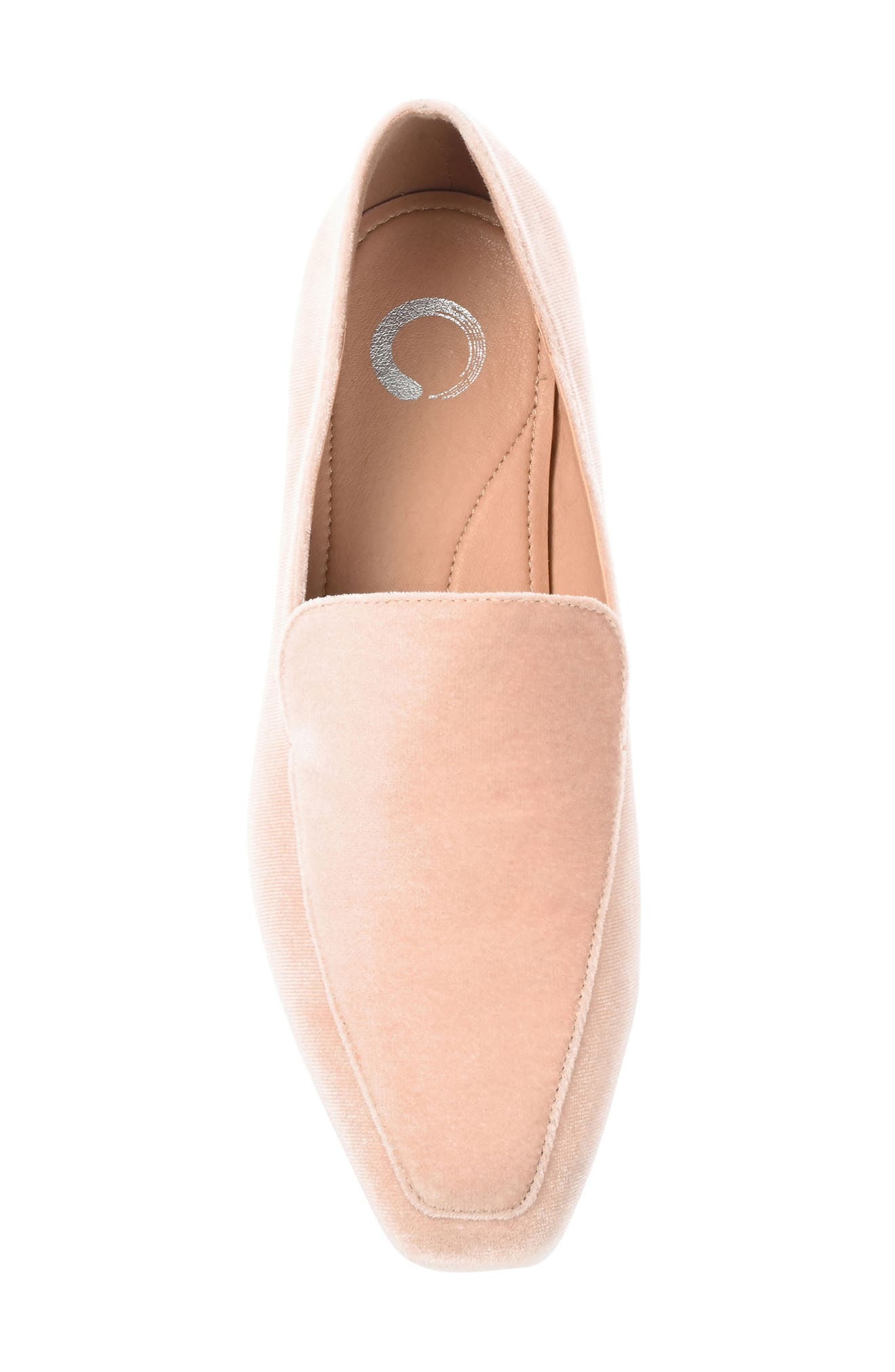 Silas Velvet Loafer, Alternate, color, NUDE