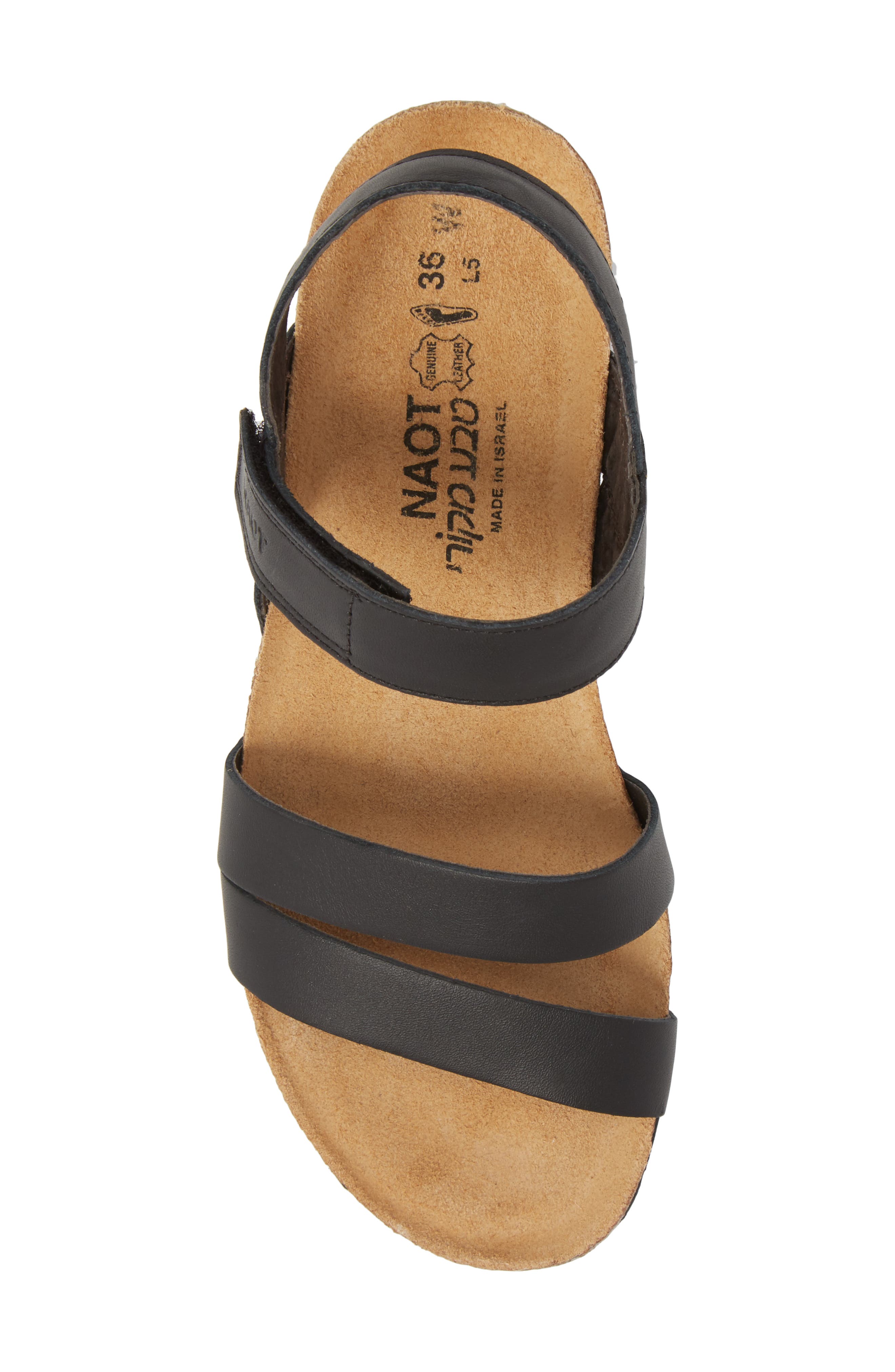 Naot Kayla Wedge Sandal, Alternate, color, Black Matte Leather