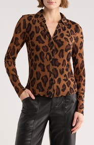 Sanctuary Long Sleeve Mesh Button-Up Shirt