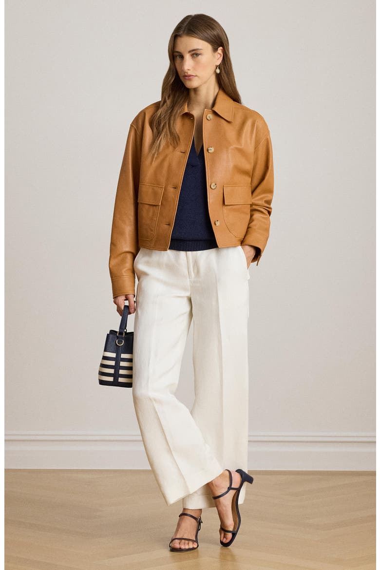 Linen Blend Wide Leg Pants, Alternate, color, WHITE