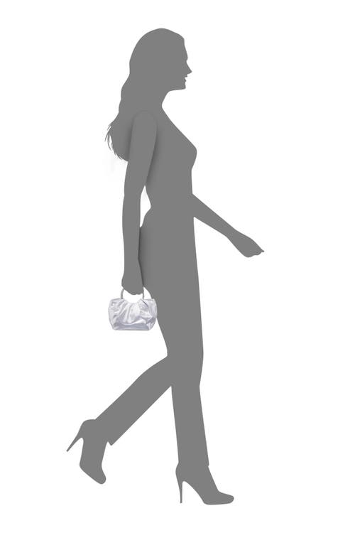 Shop Nina Fancy Top Handle Clutch In Silver