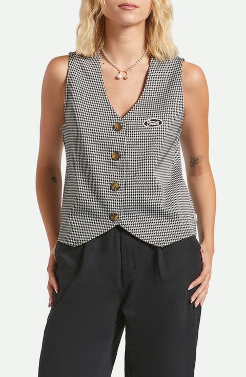 Houndstooth Lesiure Vest