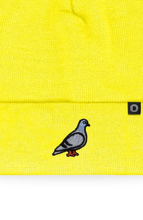Dalix Pigeon Beanie Cap In Yellow
