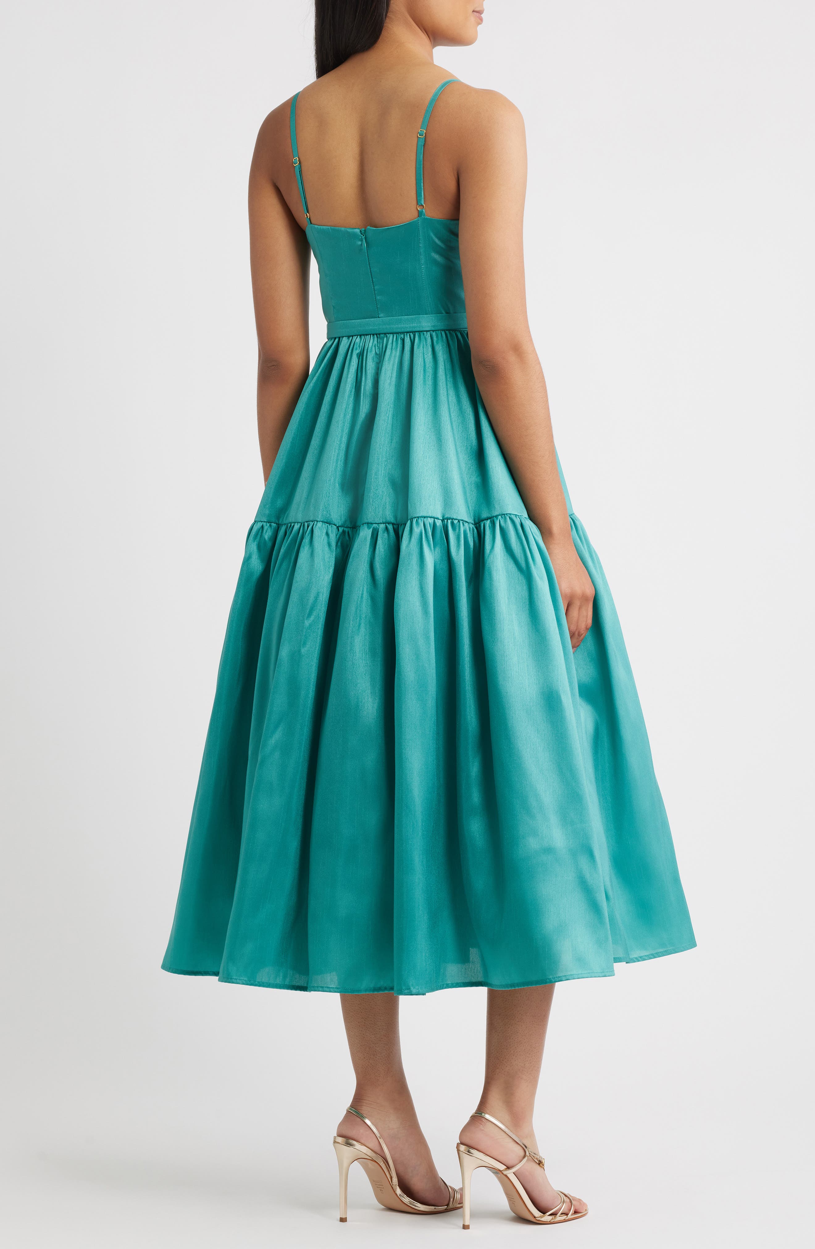 Belted Bustier Tiered Dress - image 4
