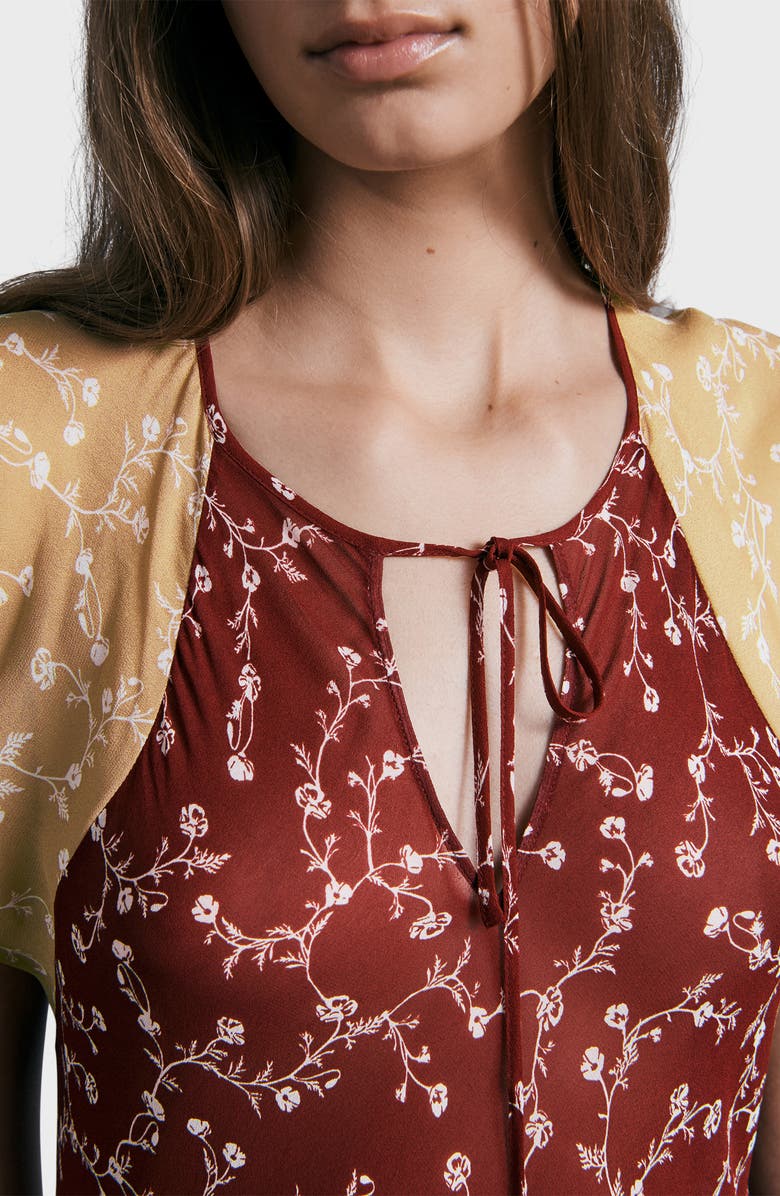 rag & bone Floral Patchwork Maxi Dress, Alternate, color, Blue Multi