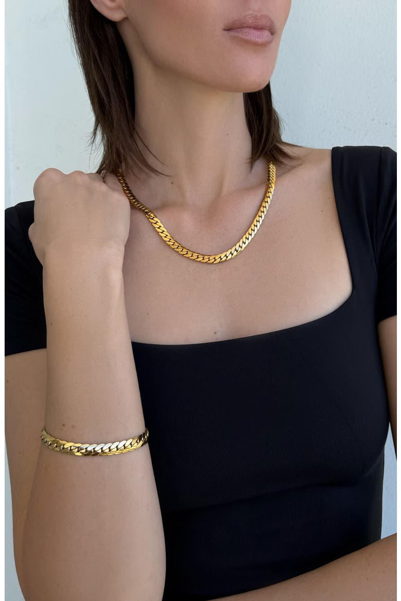 Chunky Chain Necklace, Alternate, color, GOLD