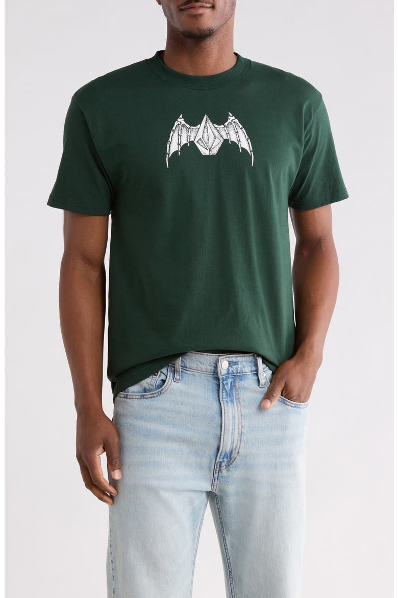 Hessian Graphic Tee, Main, color, FOREST GREEN