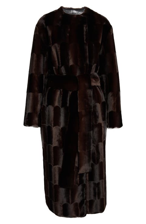 Isa Reversible Faux Fur 
Faux Leather Coat