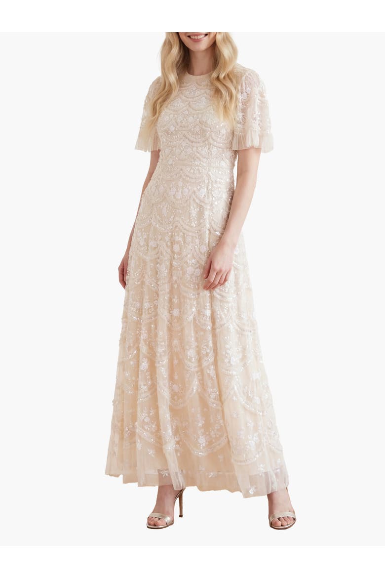 Lily Bloom Embroidered Dress, Main, color, Cream