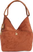London Fog Faux Suede Origami Tote