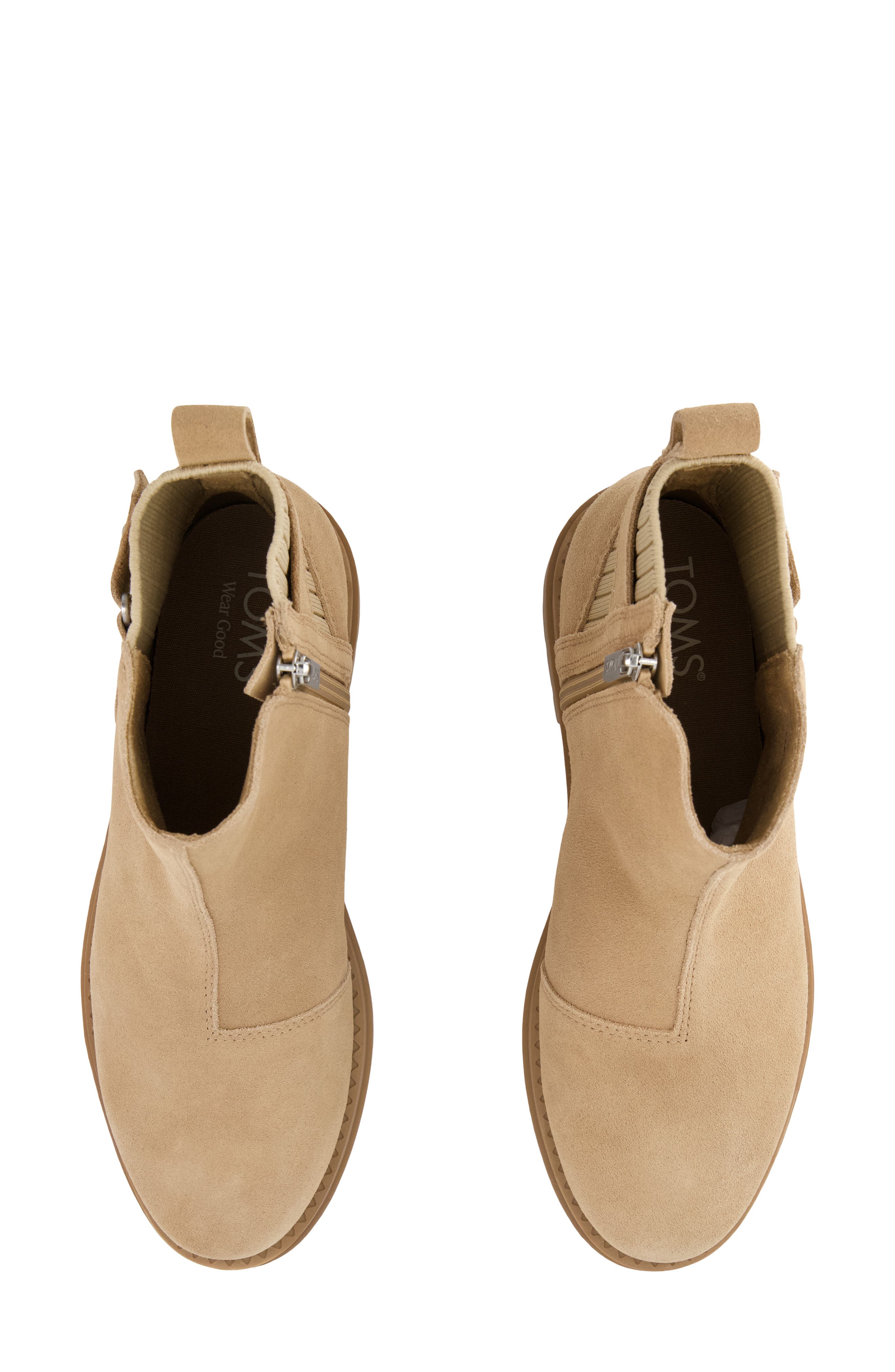 Leather Chelsea Bootie, Alternate, color, MEDIUM BEIGE