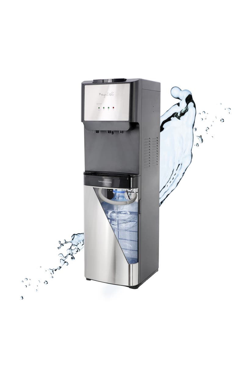 Megachef 5 Gallon Hot, Room Temp and Cold Water Bottom Load Water Dispenser, Alternate, color, Black