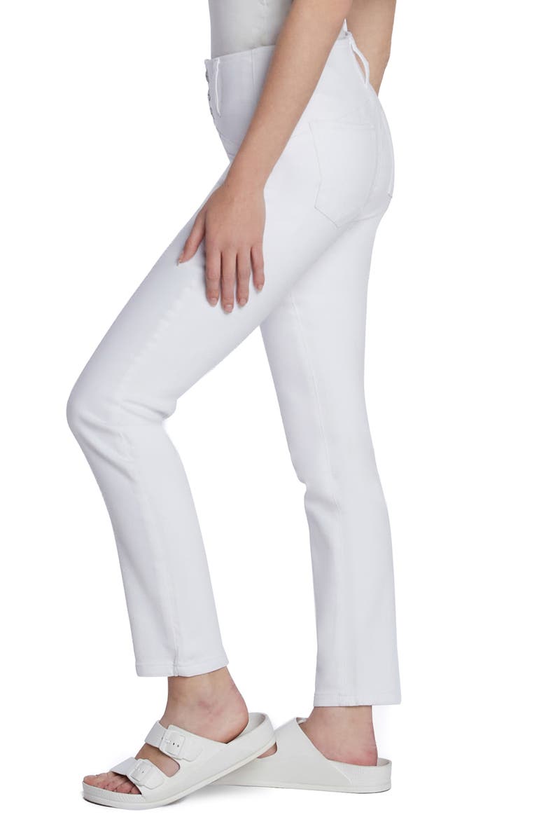 HINT OF BLU Exposed Button Mid Rise Skinny Jeans, Alternate, color,