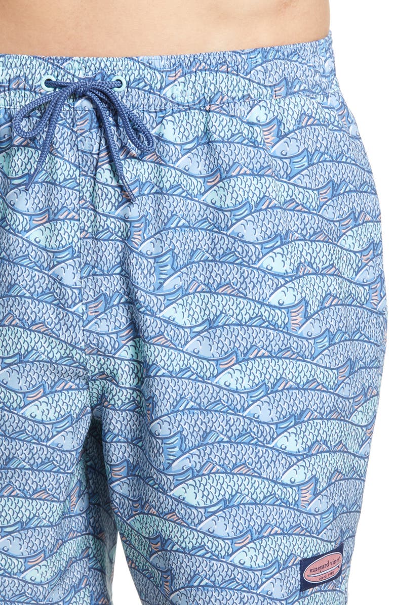 vineyard vines Chappy Fish Traffic Swim Trunks, Alternate, color, 