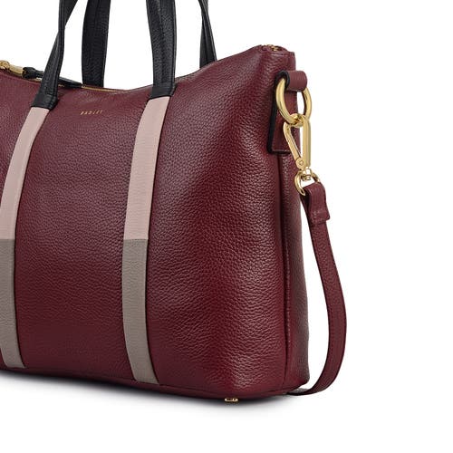 Radley Waterloo Way Medium Ziptop Satchel Bag In Burgundy