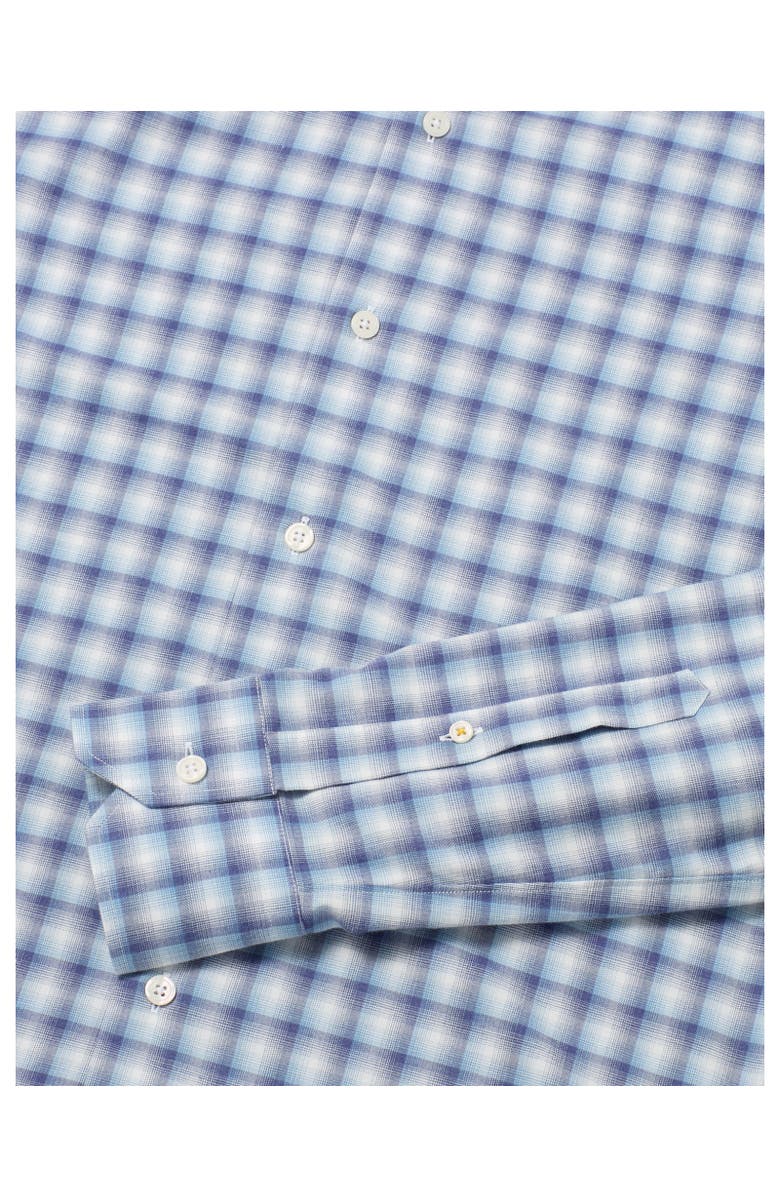 Robert Talbott Reynolds Ultra Light Weight Brushed Ombre Plaid Shirt, Alternate, color, Blue Multi