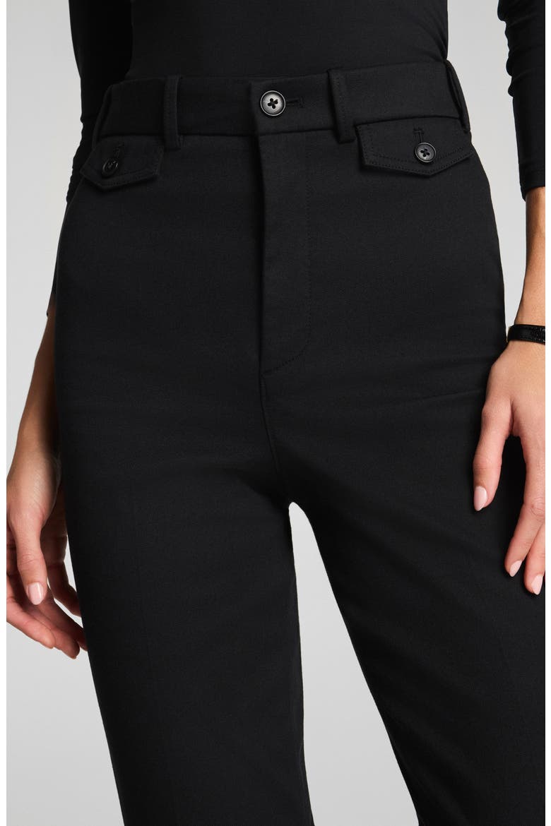 Button Pocket High Waist Flare Leg Pants, Alternate, color, CLASSIC BLACK